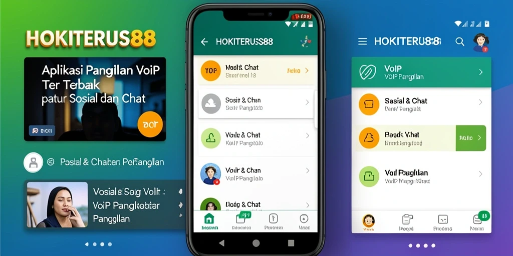 Antarmuka HOKITERUS88 yang sederhana dan menarik untuk VoIP Panggilan.