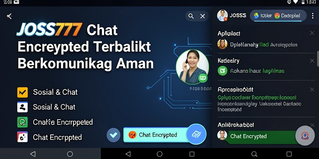 Antarmuka JOSS777 yang sederhana dan menarik untuk Chat Encrypted.
