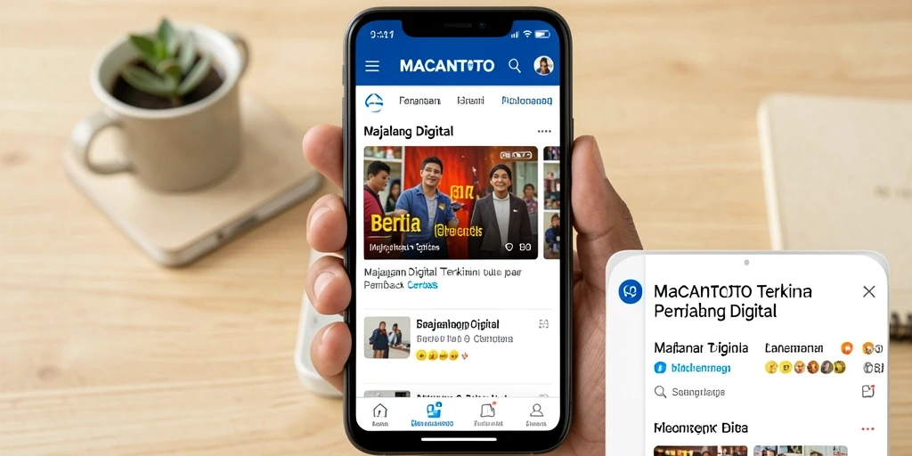 Tampilan antarmuka pengguna aplikasi Majalah Digital yang modern.