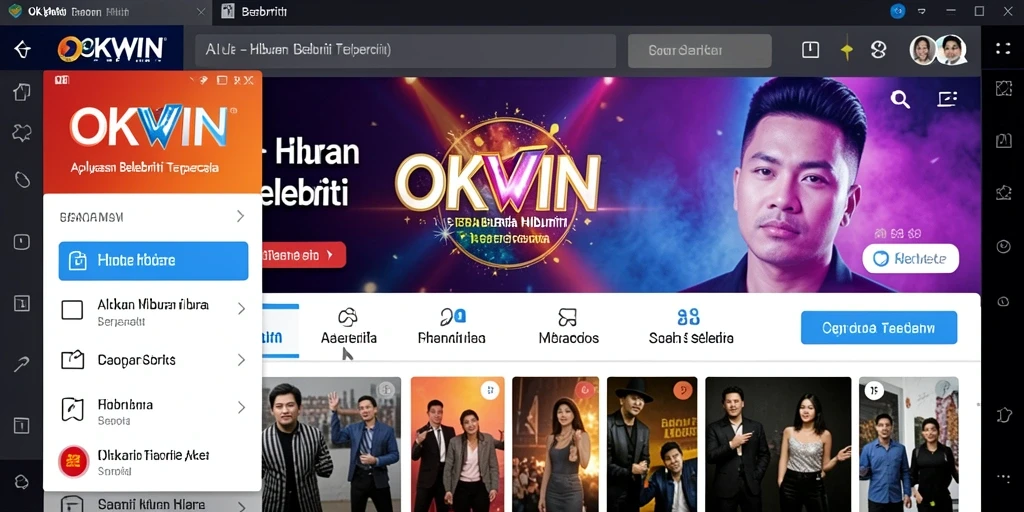 Tampilan antarmuka utama OKWIN yang menarik dan mudah digunakan.
