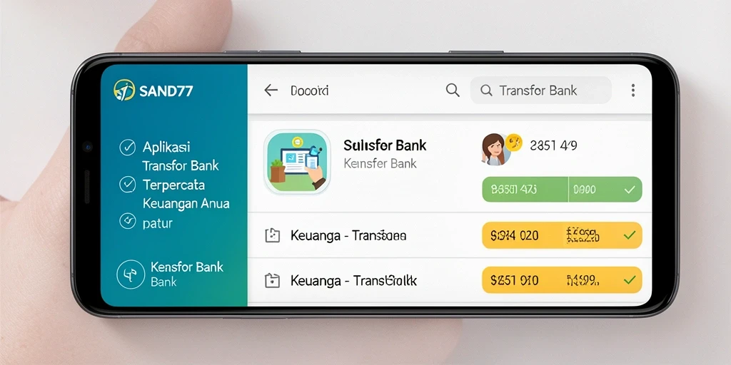 Antarmuka SAND77 yang intuitif dan fungsional untuk Transfer Bank.