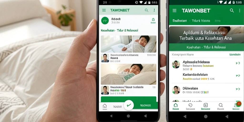 Antarmuka TAWONBET yang menenangkan untuk tidur dan relaksasi.