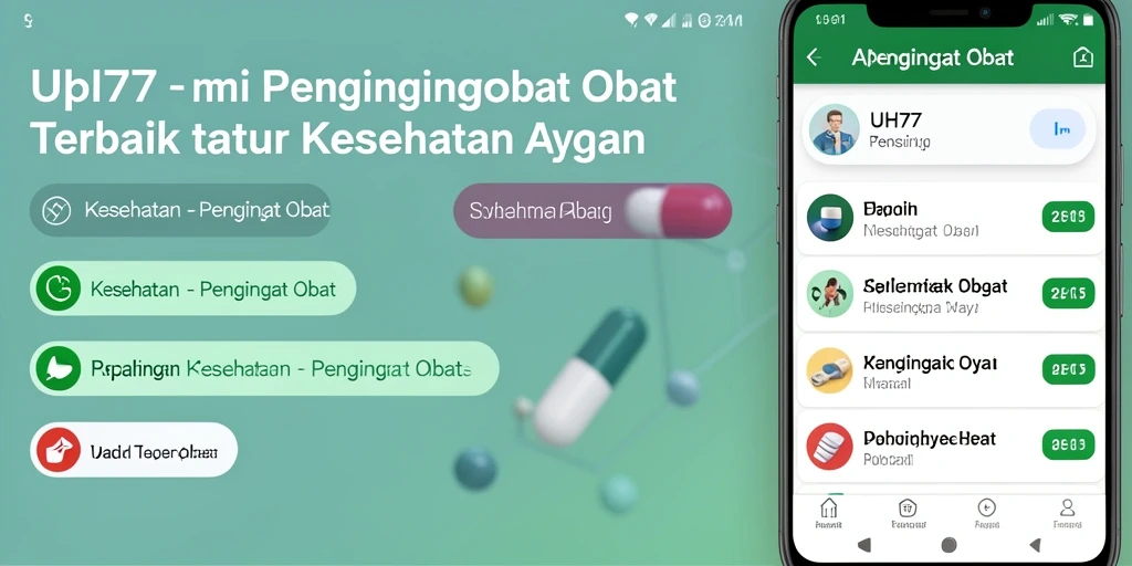 Tampilan antarmuka aplikasi UH77 untuk Pengingat Obat yang sederhana dan fungsional.
