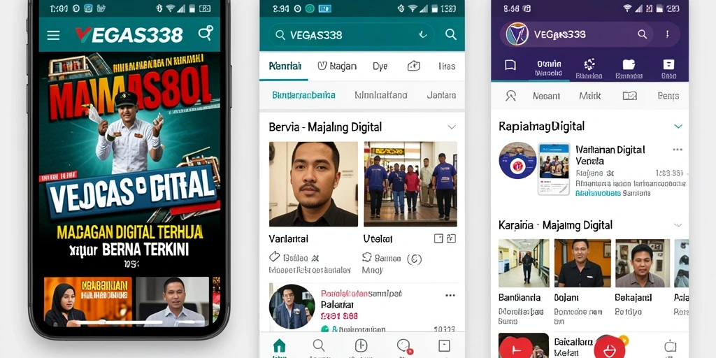 Tampilan antarmuka VEGAS338 yang modern untuk Majalah Digital.